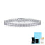 0.3-carat Luxury And Fashionable Light Luxury Trend Jewelry Silver Bracelet Set With Top-quality Moissanite, S925 Silver Electroplated Platinum