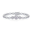 1-carat Luxury And Fashionable Light Luxury Trend Jewelry Silver Bracelet Set With Top-quality Moissanite, S925 Silver Electroplated Platinum