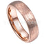6mm-wide Rose Gold Faceted Ring