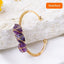 Natural Crystal Raw Stone Wire-wrapped Bracelet