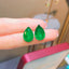 Emerald Paraiba Pear-shaped Earrings