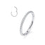 Twisted Stainless Steel Piercing Nose Ring Seamless Closed Loop
