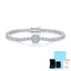 Set With Top-quality Moissanite, This Luxurious And Fashionable Light Luxury Jewelry Silver Bracelet Is Made Of S925 Silver Electroplated With Platinum