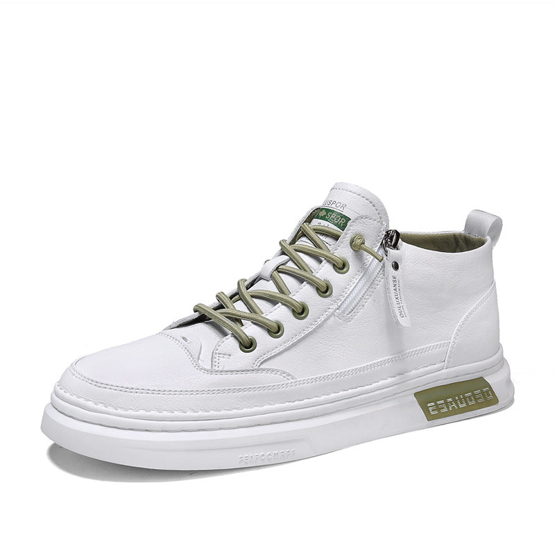 Men's High-top Soft Leather Casual Sneakers