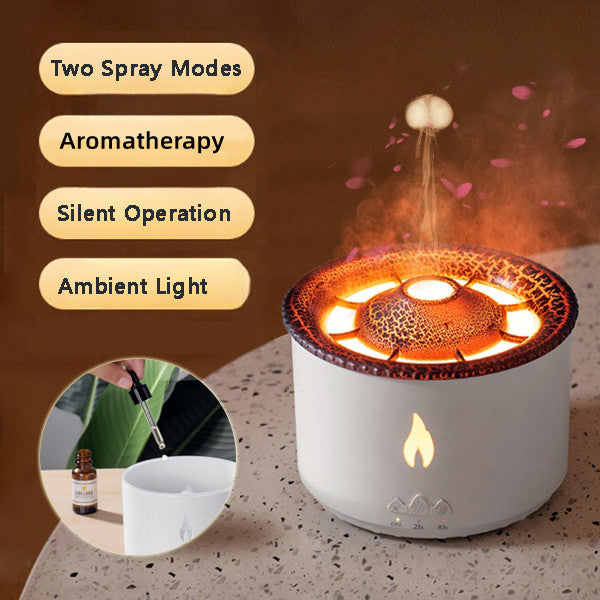 New Creative Ultrasonic Essential Oil Humidifier Volcano Aromatherapy Machine Spray Jellyfish Air Flame Humidifier Diffuser Secondary image