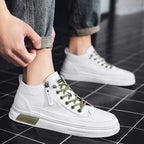Men's High-top Soft Leather Casual Sneakers