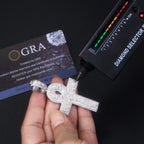 Set With Top-quality Moissanite, This Luxurious And Fashionable Light Luxury Trend Jewelry Necklace Pendant Is Made Of S925 Silver Electroplated With Platinum