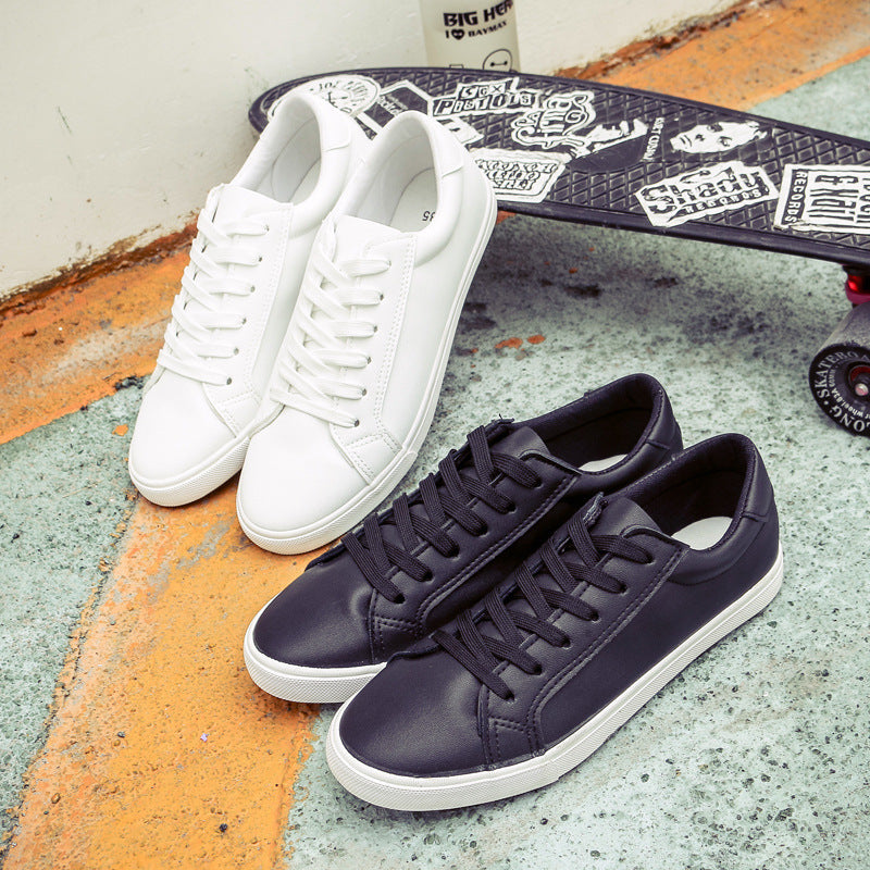 Mengsai Autumn Low-cut Canvas Shoes Women's Lace-up Korean Style White Shoes Secondary image