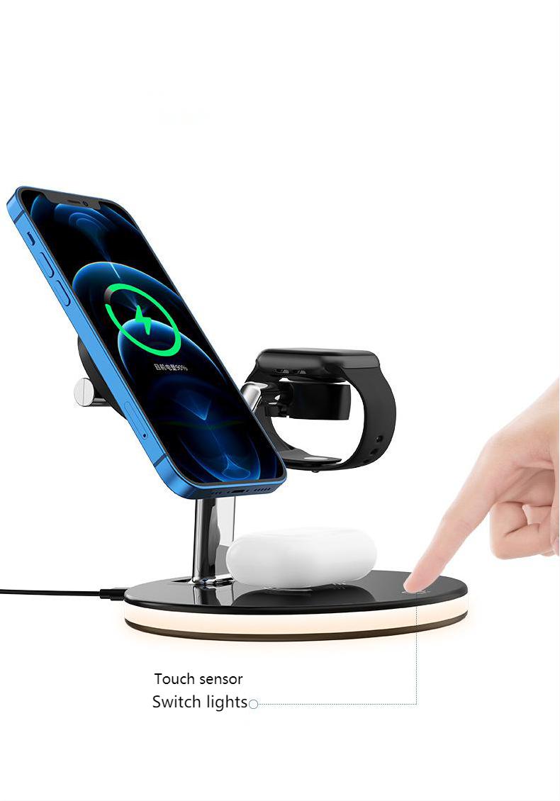 Compatible with Apple, 3 In 1 Magnetic Wireless Charger 15W Fast Charging Station For Magsafe Chargers Secondary image