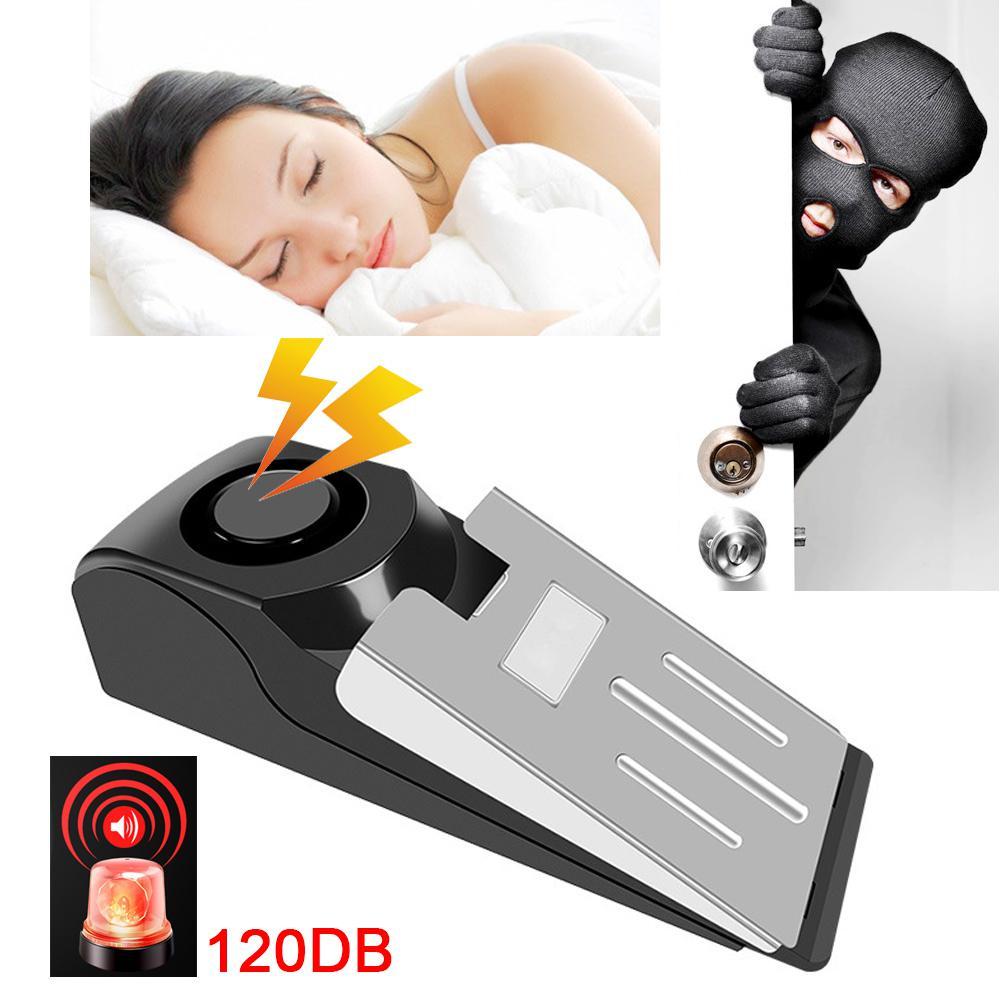 Electronic Burglar Alarm Intelligent Home Security Wedge Door Stop Alarm System Device Hotel Intruder Alert Detection Main image