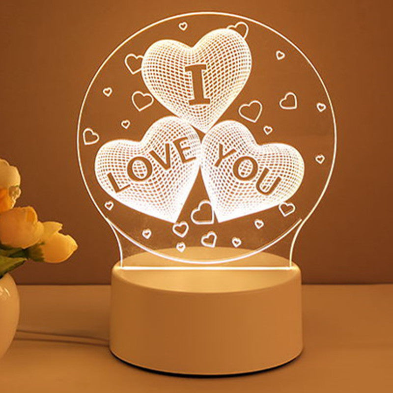 3D Lamp Acrylic USB LED Night Lights Neon Sign Lamp Xmas Home Decorations For Room Decor Valentines Day Gifts Secondary image