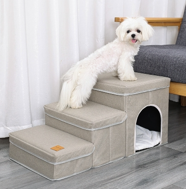 Cat Kennel Cage Multifunctional Dog Stairs Upper Bed Sofa Puppy Climbing Pet Supplies Secondary image