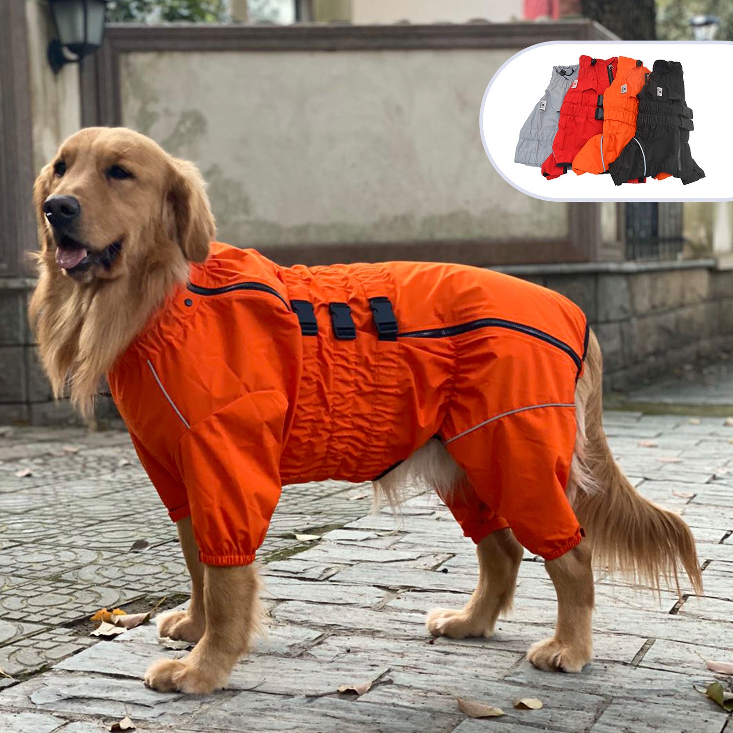 Outdoor Four Legged Dog Raincoat Pet Clothing Main image