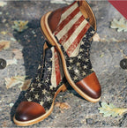 Flat Bottom Martin Boots British Style Retro Short Men's Boots