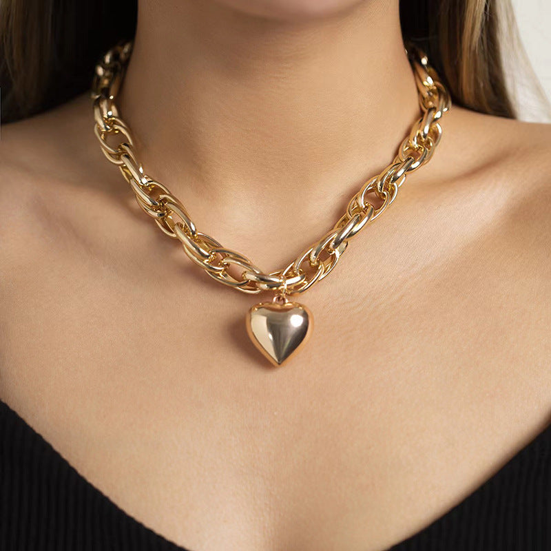 Cold Style Hollow Out Thick O-shaped Necklace