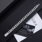 Set With Top-quality Moissanite, This Luxurious And Fashionable Light Luxury Jewelry Silver Bracelet Is Made Of S925 Silver Electroplated With Platinum