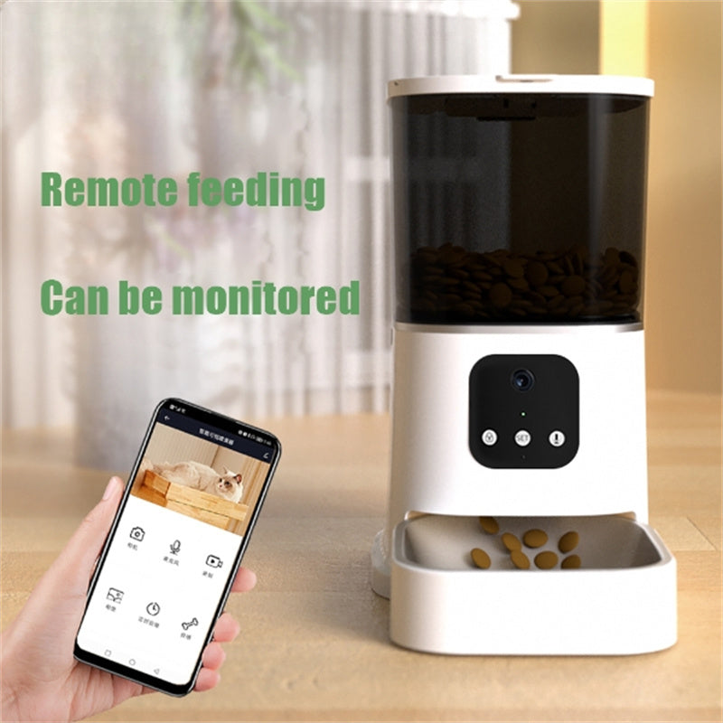 Pet Automatic Feeder Large Capacity Smart Voice Recorder APP Control Timer Feeding Cat Dog Food Dispenser With WiFi Pet Bo Secondary image