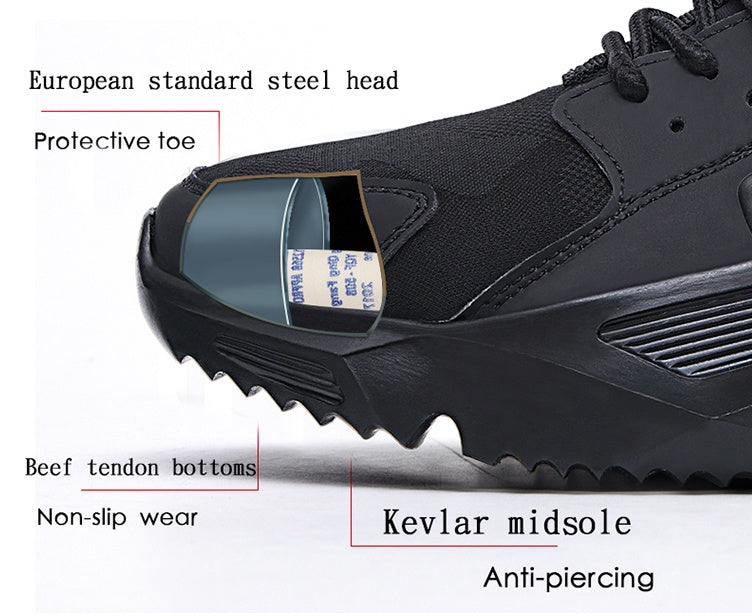 Shatterproof and puncture proof work shoes