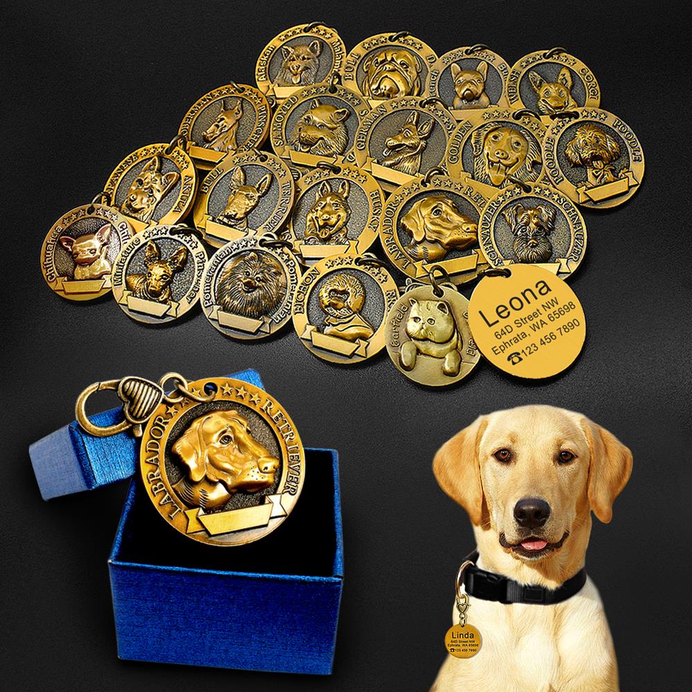 Custom Metal Engraved Dog ID Tag Anti-lost Identity Card Main image