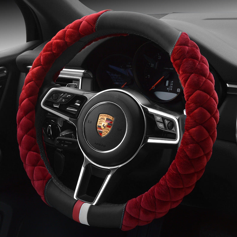 Universal Car Steering Wheel Cover Winter Decoration Cute 38cm Plush Footprint Auto Automobile Vehicle Steering Wheel Protector Main image