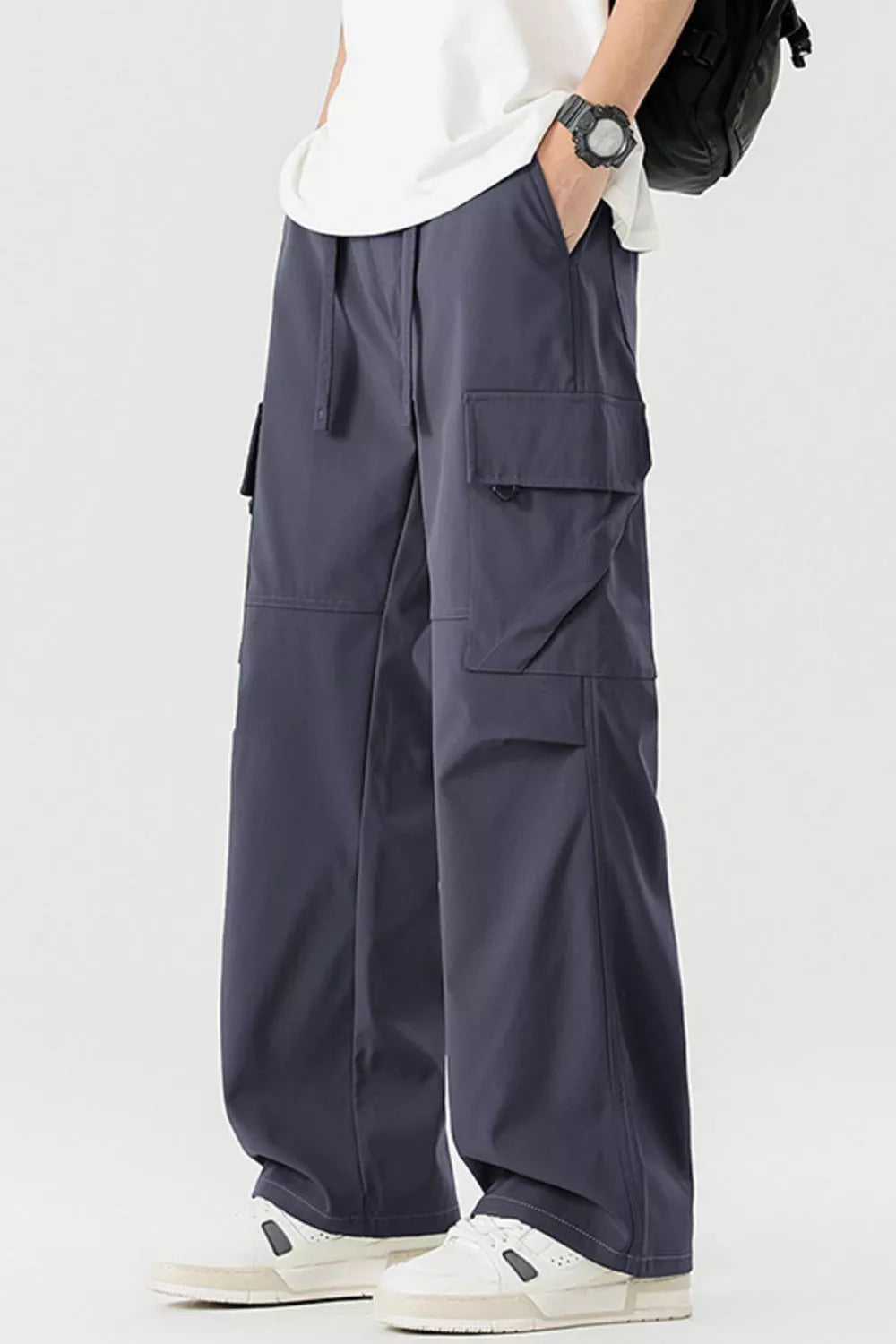 Men's Plus Size Loose Fit Multi-Pocket Cargo Pants Secondary image