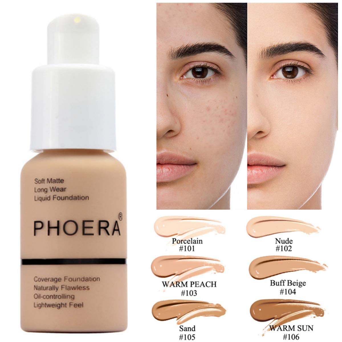 Explosive Press Type Oil Control Natural Color Matte Concealer Foundation Cream Main image