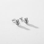 S925 Sterling Silver Creative Design Cute Owl Stud Earrings For Women