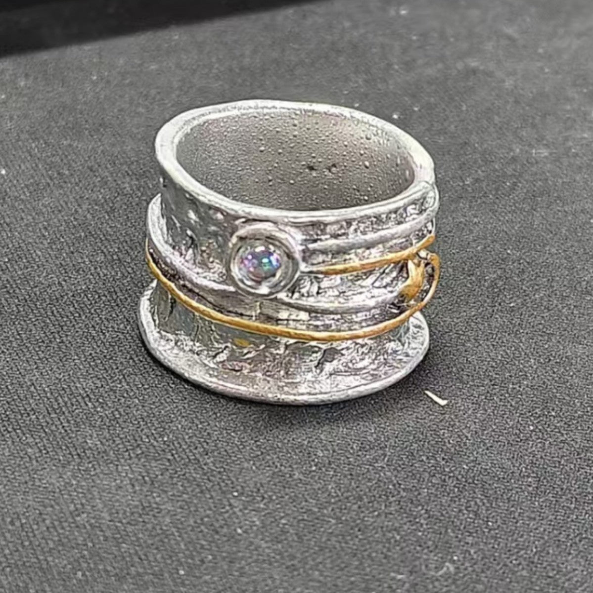 Retro Star And Moon Ring With Moonstone For Women Main image