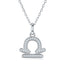 12 Zodiac Signs - Libra, Set With Top-quality Moissanite, Luxurious And Fashionable Light Luxury Trend Jewelry, Silver Necklace, Pendant S925 Silver Electroplated Platinum
