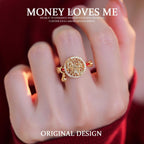 2026 New Year Light Luxury Zodiac Horse Ring, Rotatable  Adjustable Band