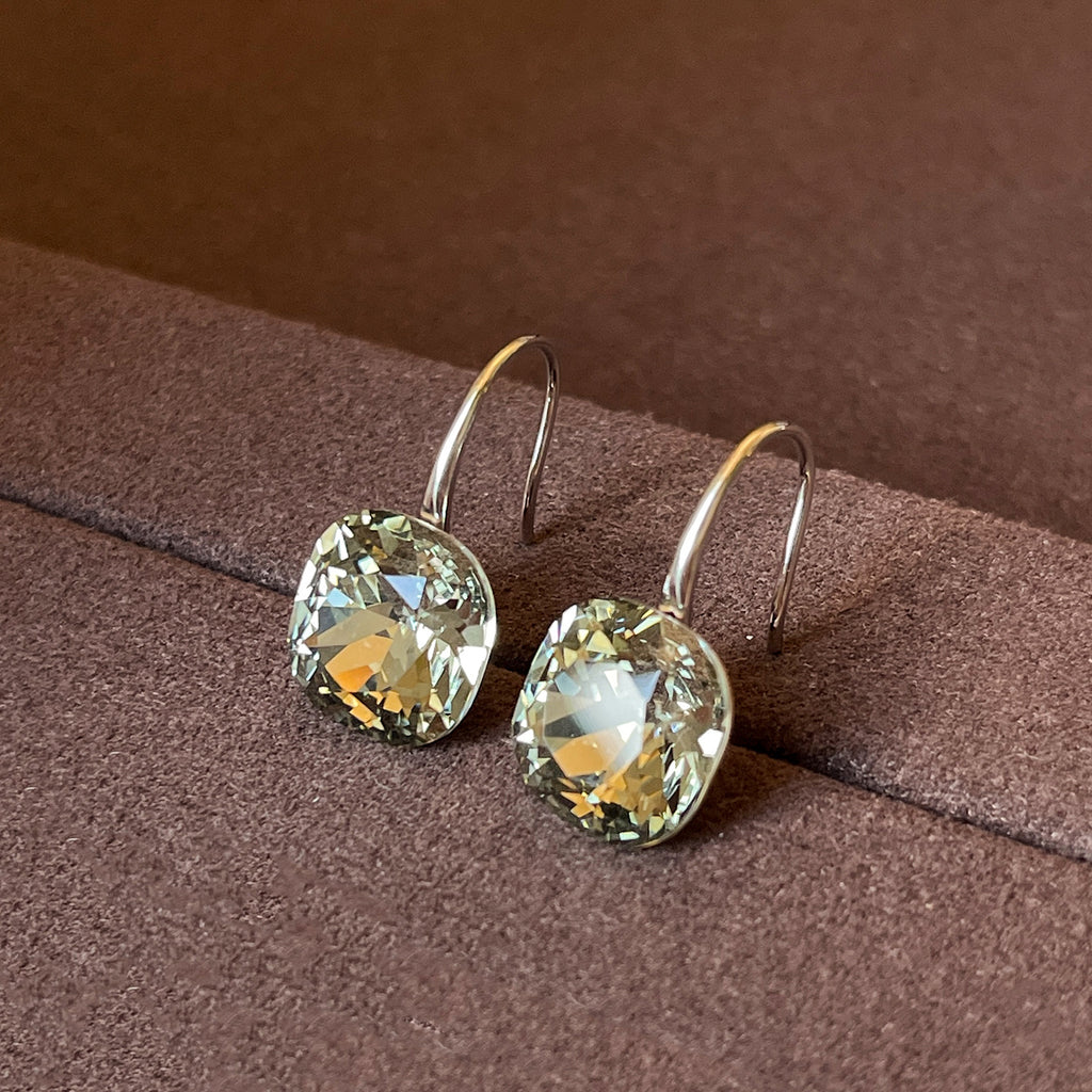 Geometric Cubic Zirconia Ear Hooks