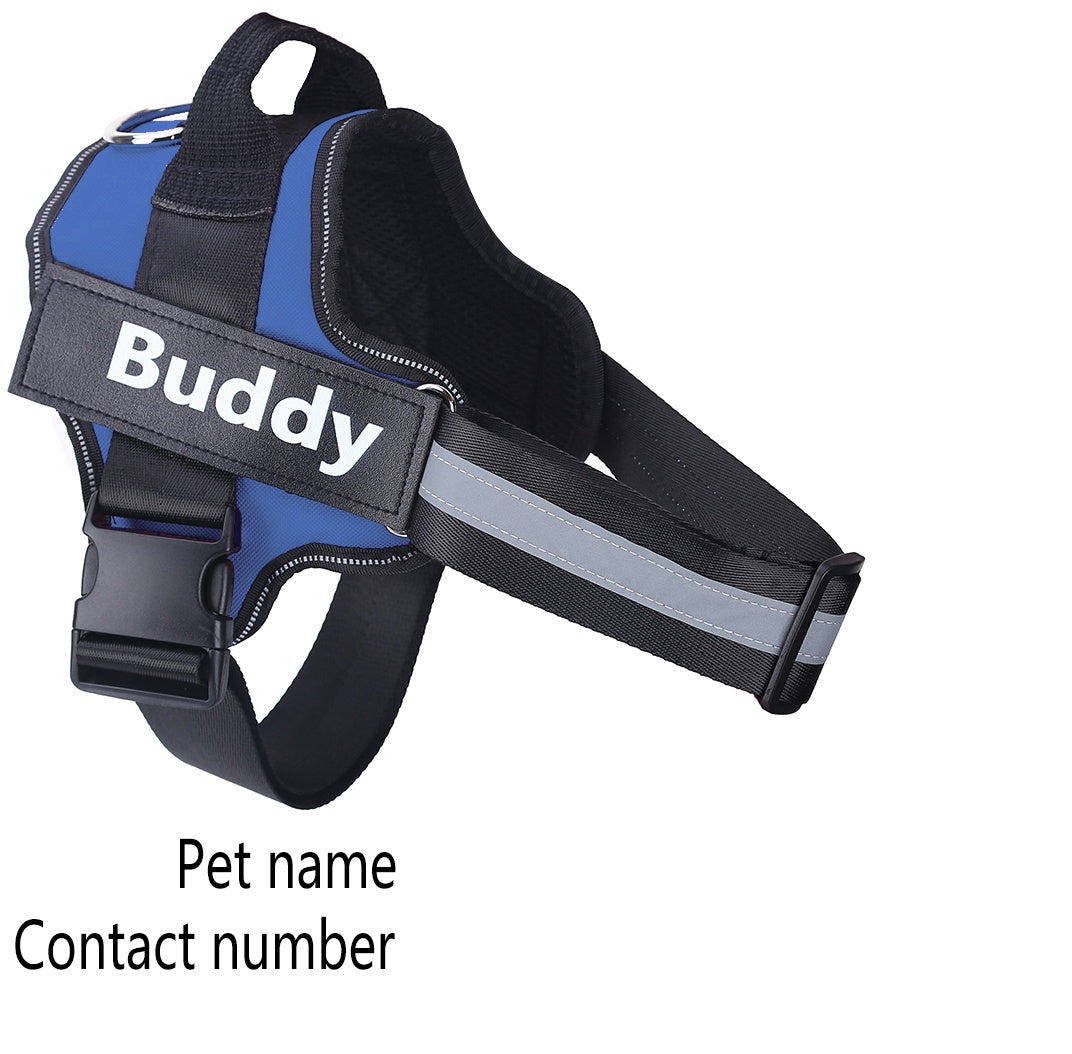 Personalized Dog Harness NO PULL Reflective Breathable Adjustable Pet Harness Vest For Small Large Dog Custom Patch Pet Supplies Secondary image