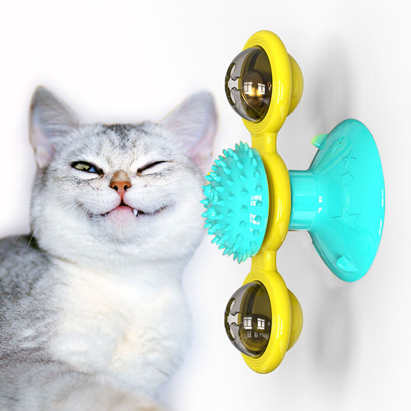 Cat Rotating Windmill Multi-Function Toys Itch Scratching Device Teeth Shining Toy Main image