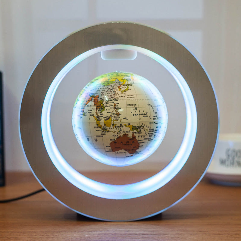 Round LED World Map Floating Globe Magnetic Levitation Light Anti Gravity Magic Main image