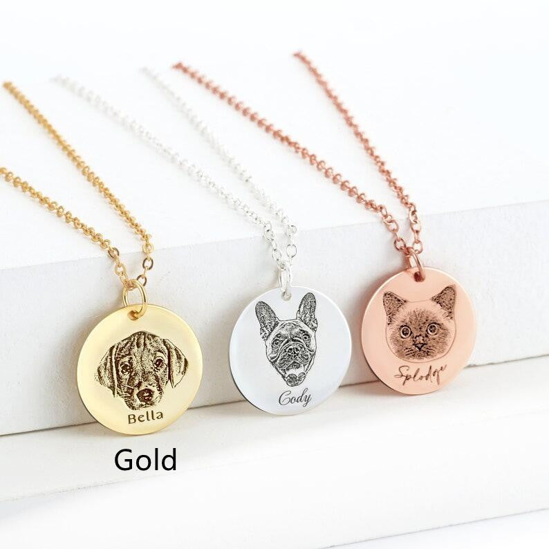 Single-side Customization Stainless Steel Pet Photo Graffiti Pendant Keychain Bracelet