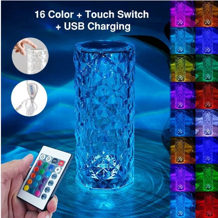 Creative Crystal Diamond Table Lamp Rechargeable Acrylic Bedroom Bedside Secondary image