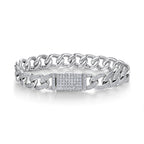 Set With Top-quality Moissanite, This Luxurious And Fashionable Light Luxury Jewelry Silver Bracelet Is Made Of S925 Silver Electroplated With Platinum