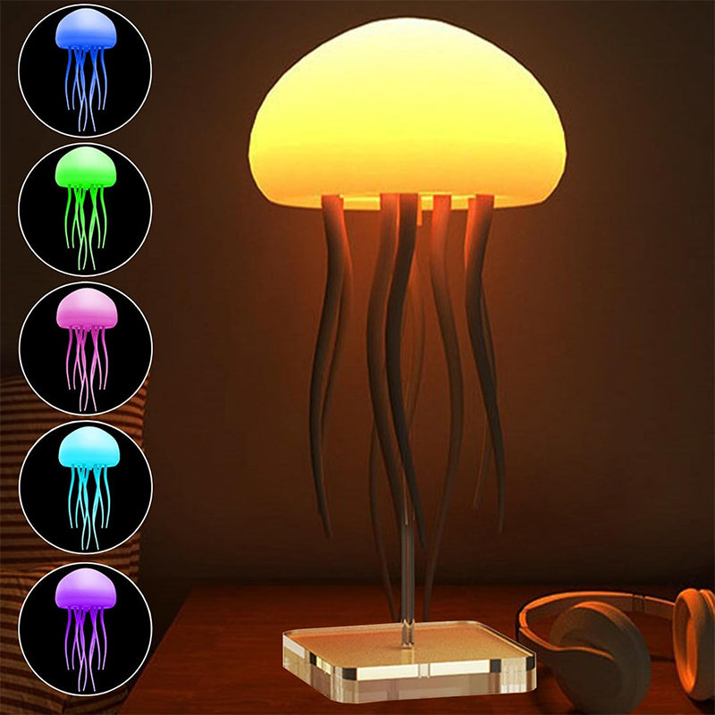 Jellyfish Mood Lamp LED Jellyfish Night Light Portable Jellyfish Lamp Jellyfish Decorations Smart Table Lamp For Bedside Desk Main image