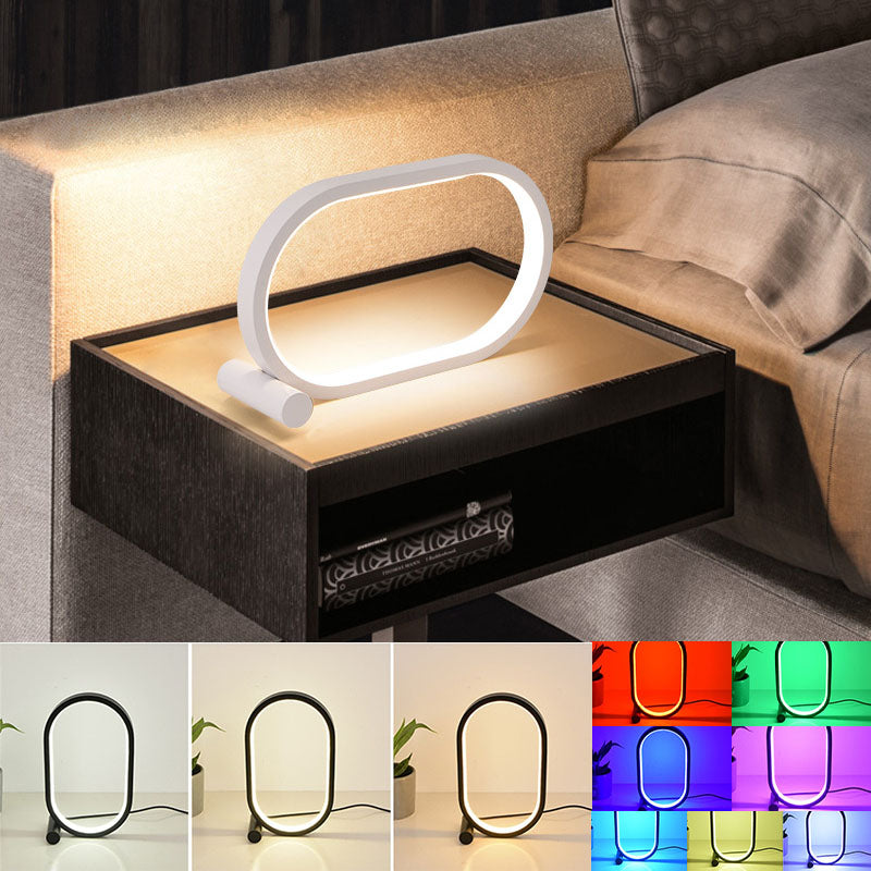 Usb Plug-In Lamp Oval Acrylic Lamp Touch Control Dimmable Modern Simple Creative Night Lamp Bedside Reading Lamp Desk Table Led Main image