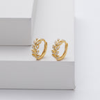 Advanced Cartilage-Piercing Earrings With Zircon And Diamond Inlays