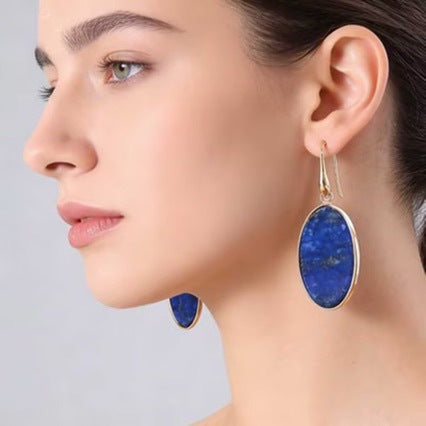 High-end Natural Stone Pendant Earrings