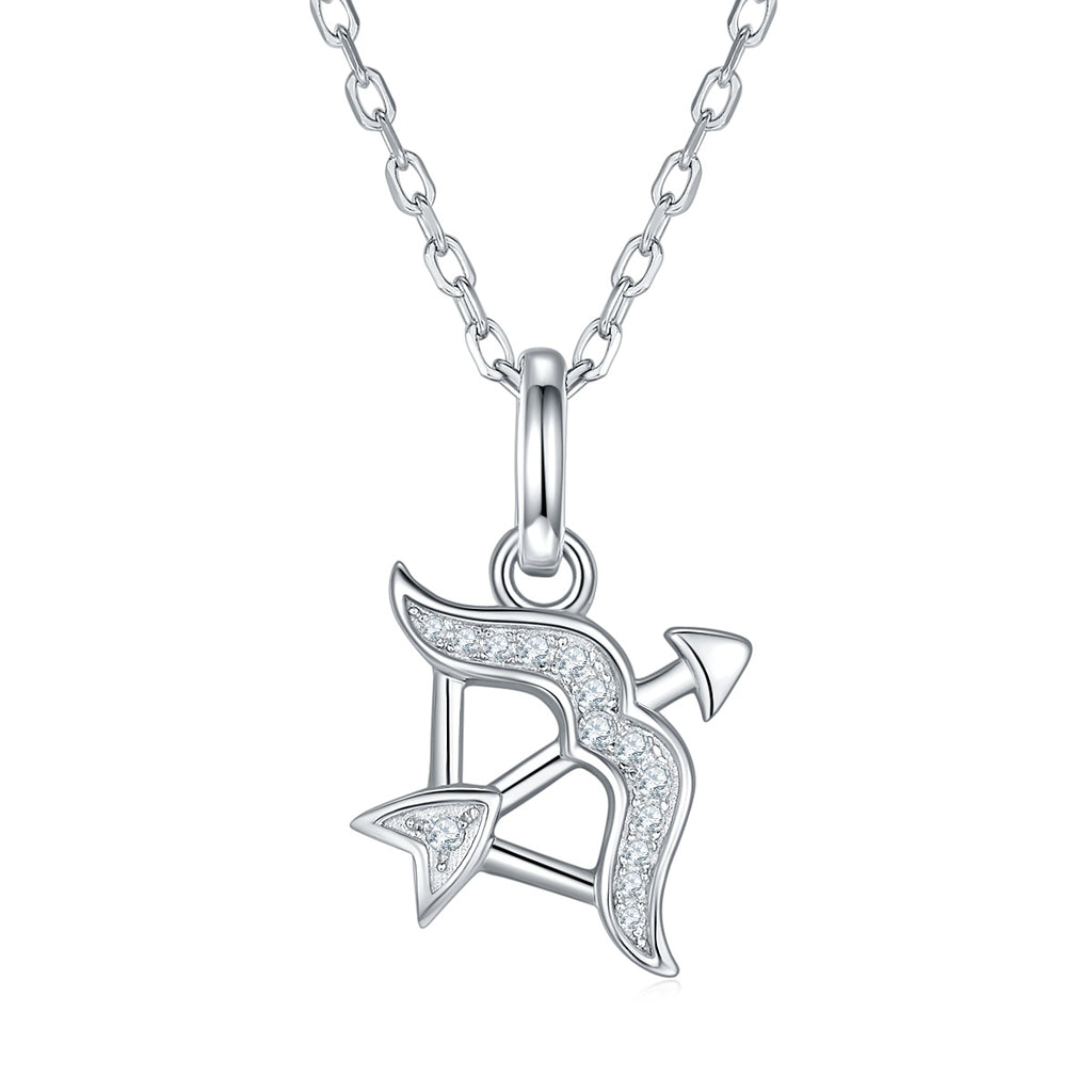 12 Zodiac Signs - Sagittarius, Set With Top-quality Moissanite, Luxurious And Fashionable Light Luxury Trend Jewelry, Silver Necklace, Pendant S925, Silver-plated Platinum