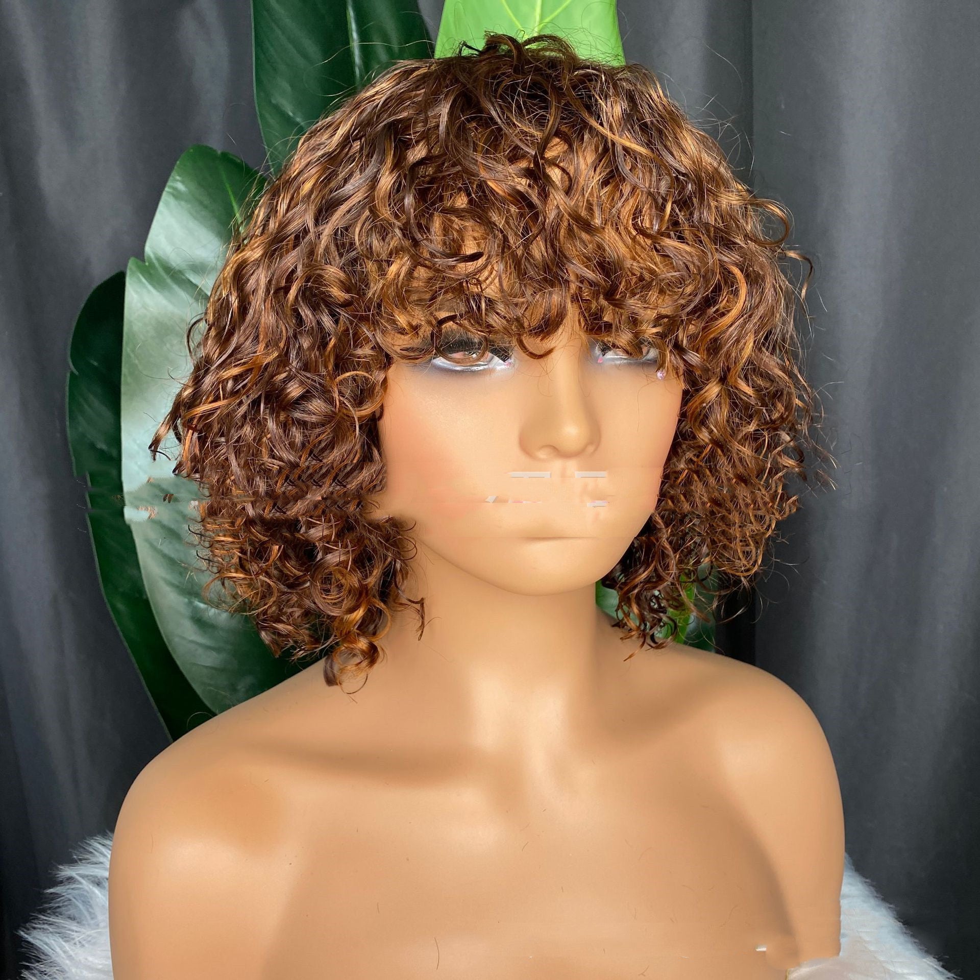 Curly Human Hair Wig Full Machine Made Secondary image