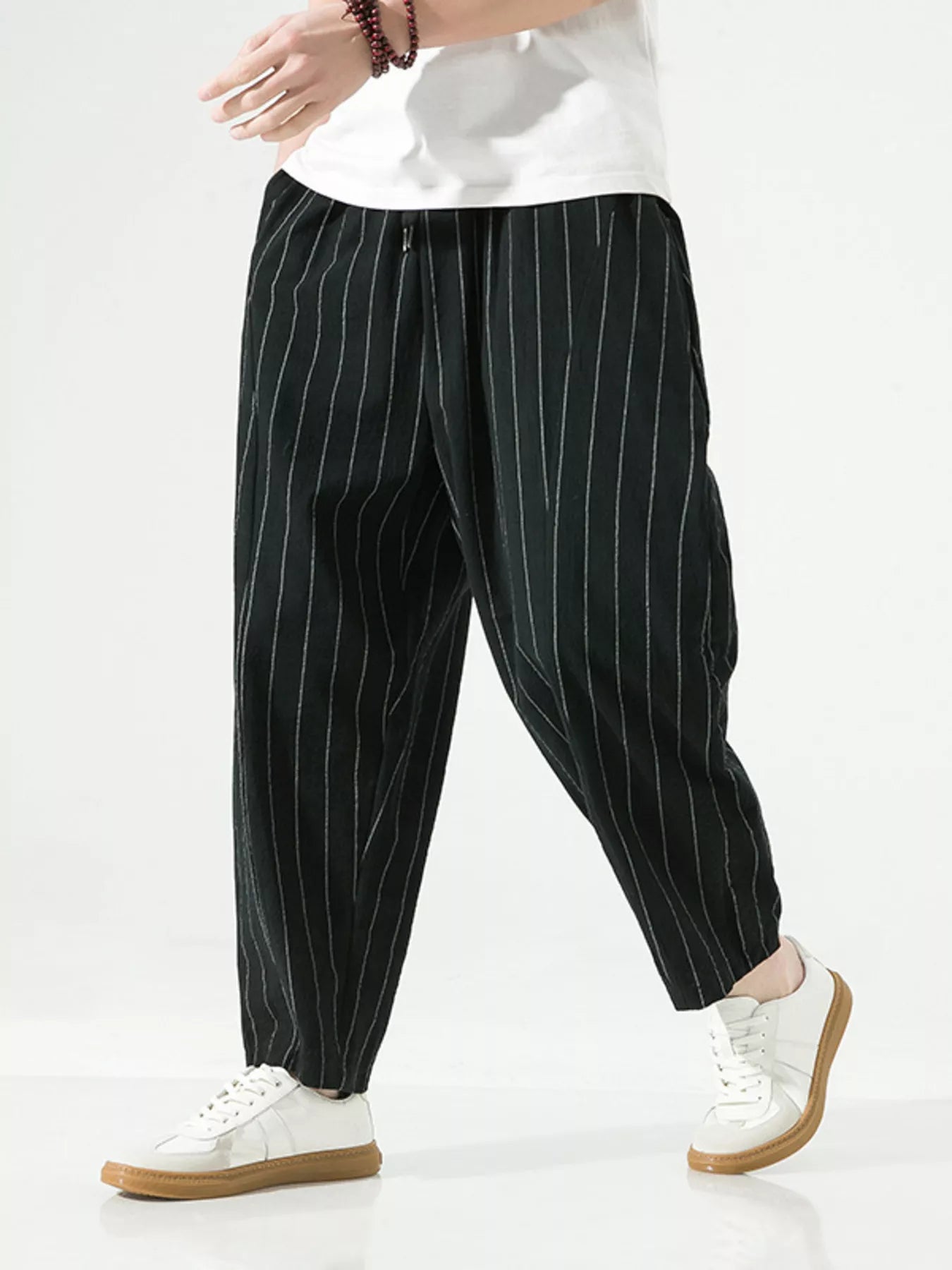 Men's Plus Size Striped Casual Loose Pants Secondary image