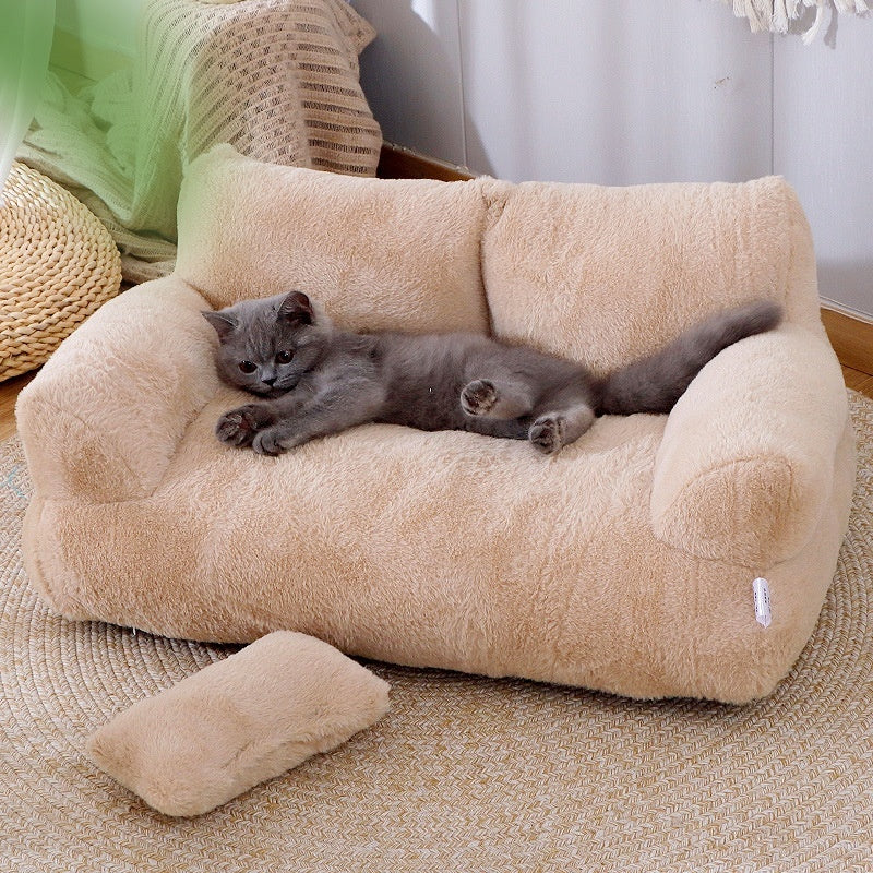 Luxury Cat Bed Sofa Winter Warm Cat Nest Pet Bed For Small Medium Dogs Cats Comfortable Plush Puppy Bed Pet Supplies Secondary image