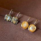 Geometric Cubic Zirconia Ear Hooks