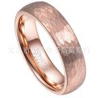 6mm-wide Rose Gold Faceted Ring