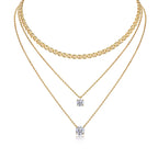 2-carat High-quality Morganite Gemstone-laden Luxurious And Fashionable Minimalist Trend Jewelry Silver Pendant Necklace With Collar Chain, S925 Silver Electroplated With Platinum