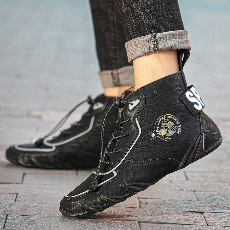 Plus Size Men's High-top Dr Martens Boots Cowhide Cotton-padded Warm-keeping Secondary image