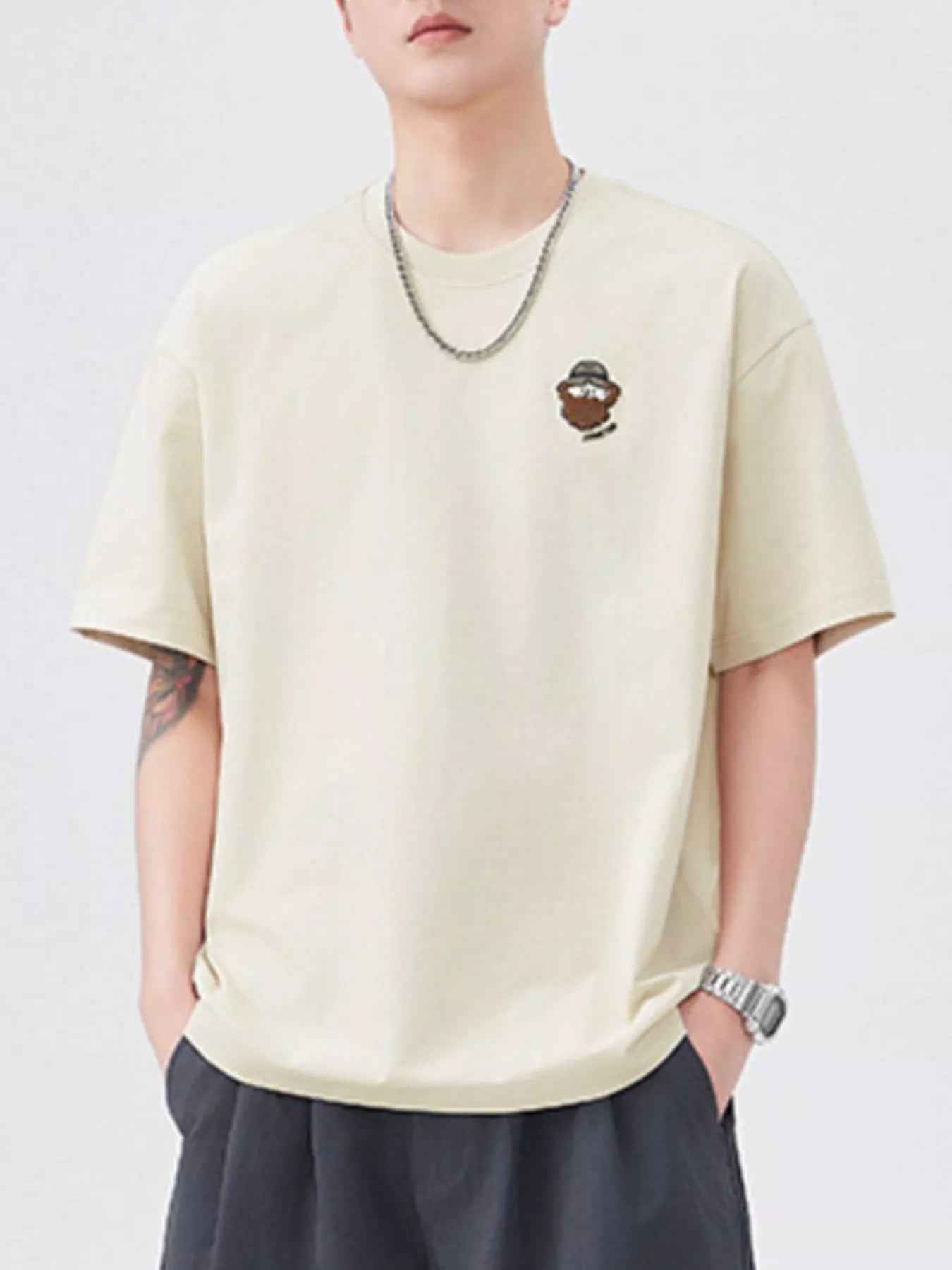 Men's Plus Size Round Neck Short Sleeve T-Shirt Secondary image